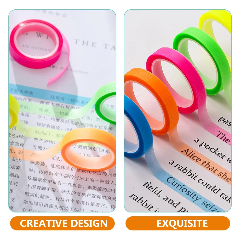 20 Rolls Water Proof Ultra Thin Index Stickers Transparent Multi-function Tabs The Pet Highlighter Tape