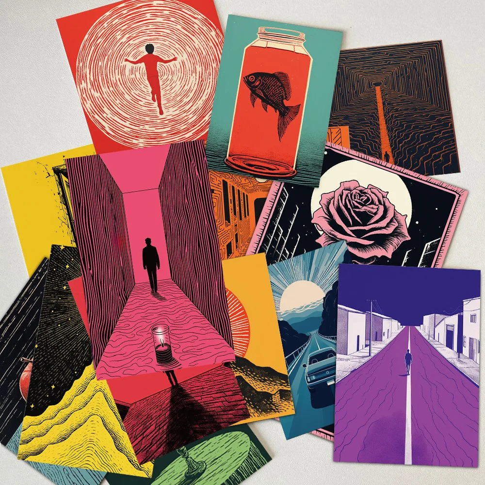 

CX 15 new strange picture cards creative room wall desktop photo background wall material decorative wall sticker