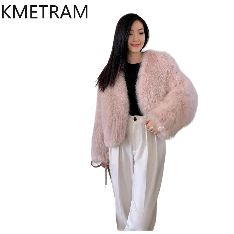 

Natural Fox Fur Coat Women High Quality V-neck Real Fur Jacket New in Furry Jackets Winter Woman Clothing 2025 шуба женская