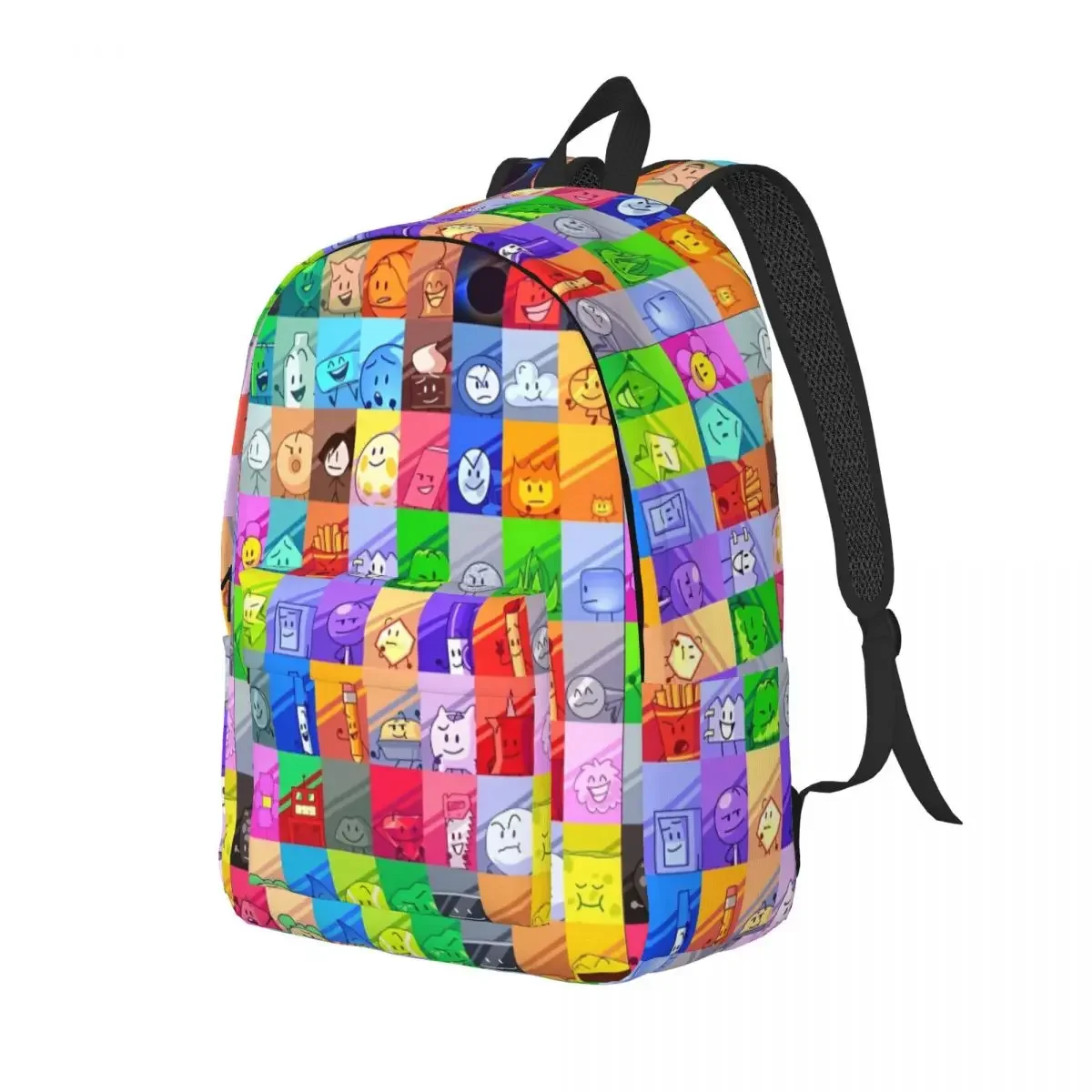 Custom Bag BFDI Inanimate Insanity Characters Casual Backpack Lightweight School Hiking Travel Battle Daypack Men Women Laptop C