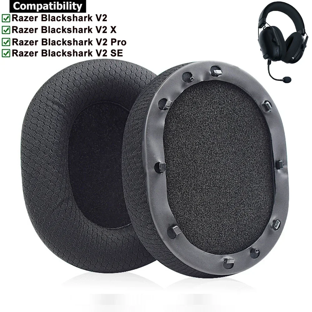 

Replacement Earpads Suitable for Razer BlackShark V2 Pro V2X V2SE Gaming Headset Mesh Fabric Memory Foam Ear pads