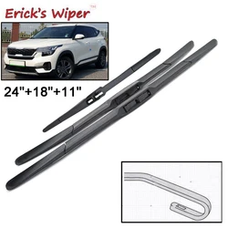 Erick's Wiper Front & Rear Wiper Blades Set For Kia Seltos 2019 - 2023 Windshield Windscreen Window Car Rain Brushes 24