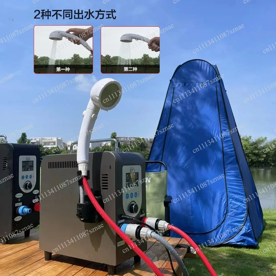 Lightweight Outdoor Camping Gas Water Heater with Smart Thermostat, Portable Shower Unit, Compact and Easy to Carry
