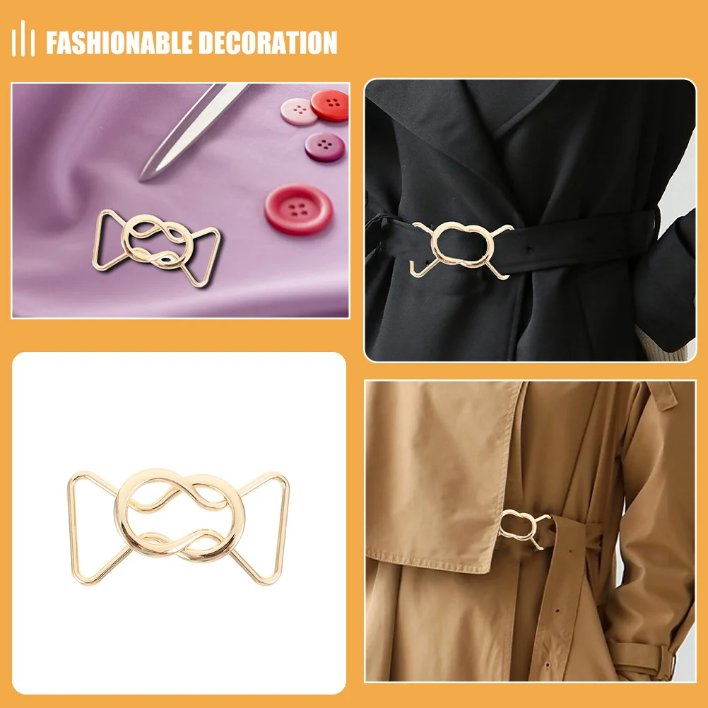 4 أزواج من أبازيم حزام الخصر المعدنية المزخرفة المصنوعة من خليط معدني DIY للبنطلون وإكسسوارات عصرية أنيقة