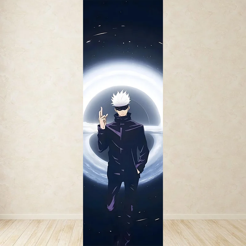 Anime Satoru Gojo Jujutsu Kaisen Cosplay Playbill Textile Wall Covering poster decorativi panno di sfondo a grandezza naturale regalo di natale