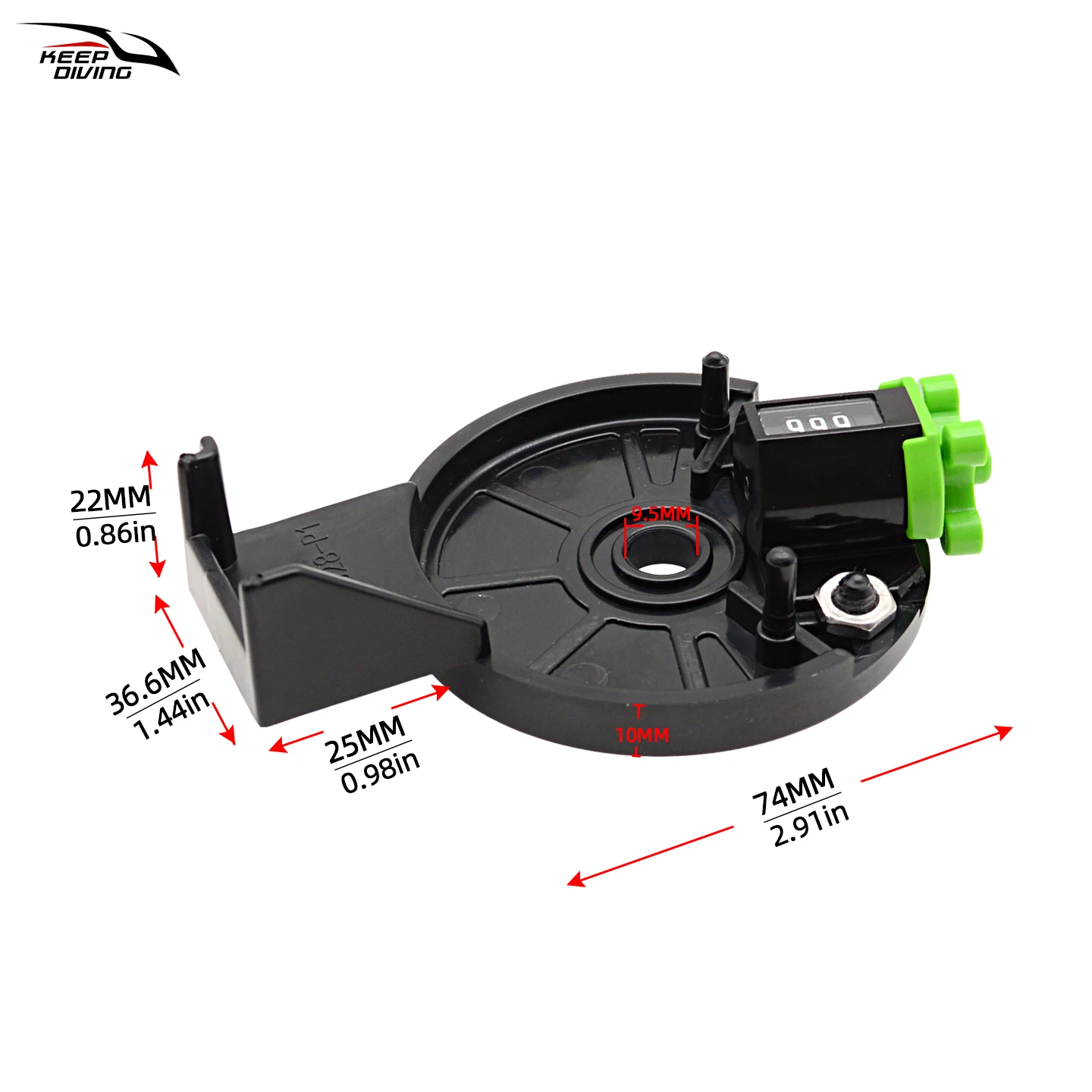 1 PCS Replacement Counter With Base Fits Scotty Electric Downriggers  POM Trolling Mechanical Depth Counter Fishing Accessory