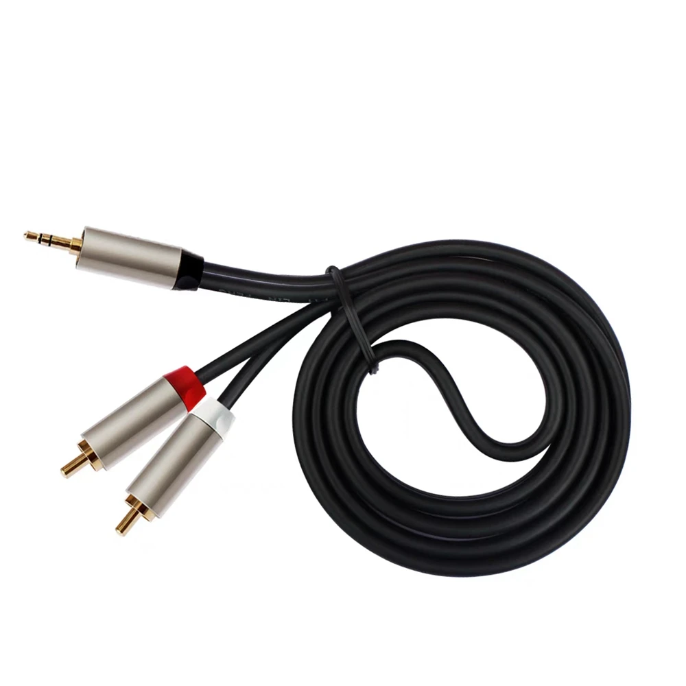 1M 1.5M 3M 5M 3.5 One Piece Two Computer Speaker Audio Cable Pure Copper Dual Shielded AUX Stereo Phone 3.5mm Earphone Hole Conn