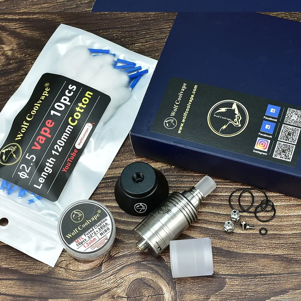 Wolfcoolvape Caiman v.4 MTL RDA Rebuildable Dripping Atomizer rda tank vape Atomizer 22mm rda