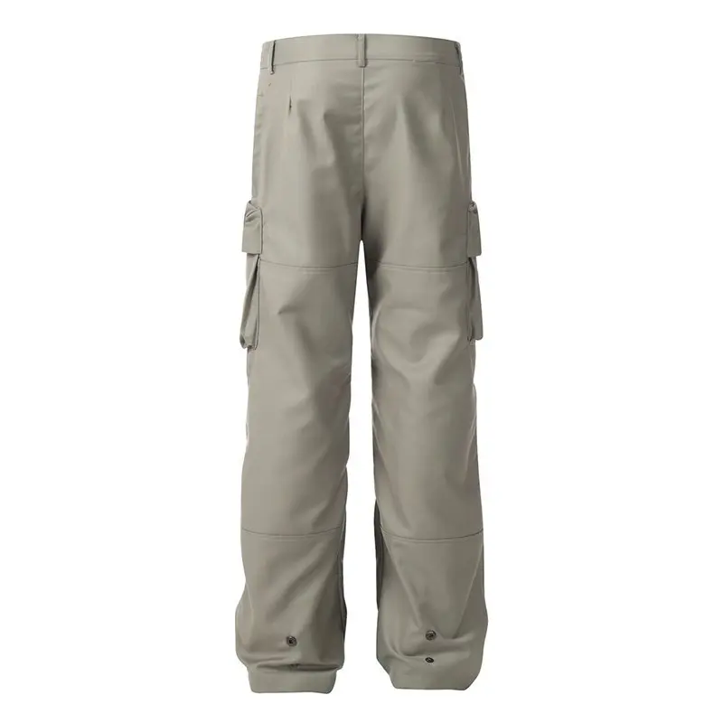 2026 new Men's Multiple Pocket Folds Streetwear Fashion Vintage Straight Cargo Pants Women Y2k Trousers