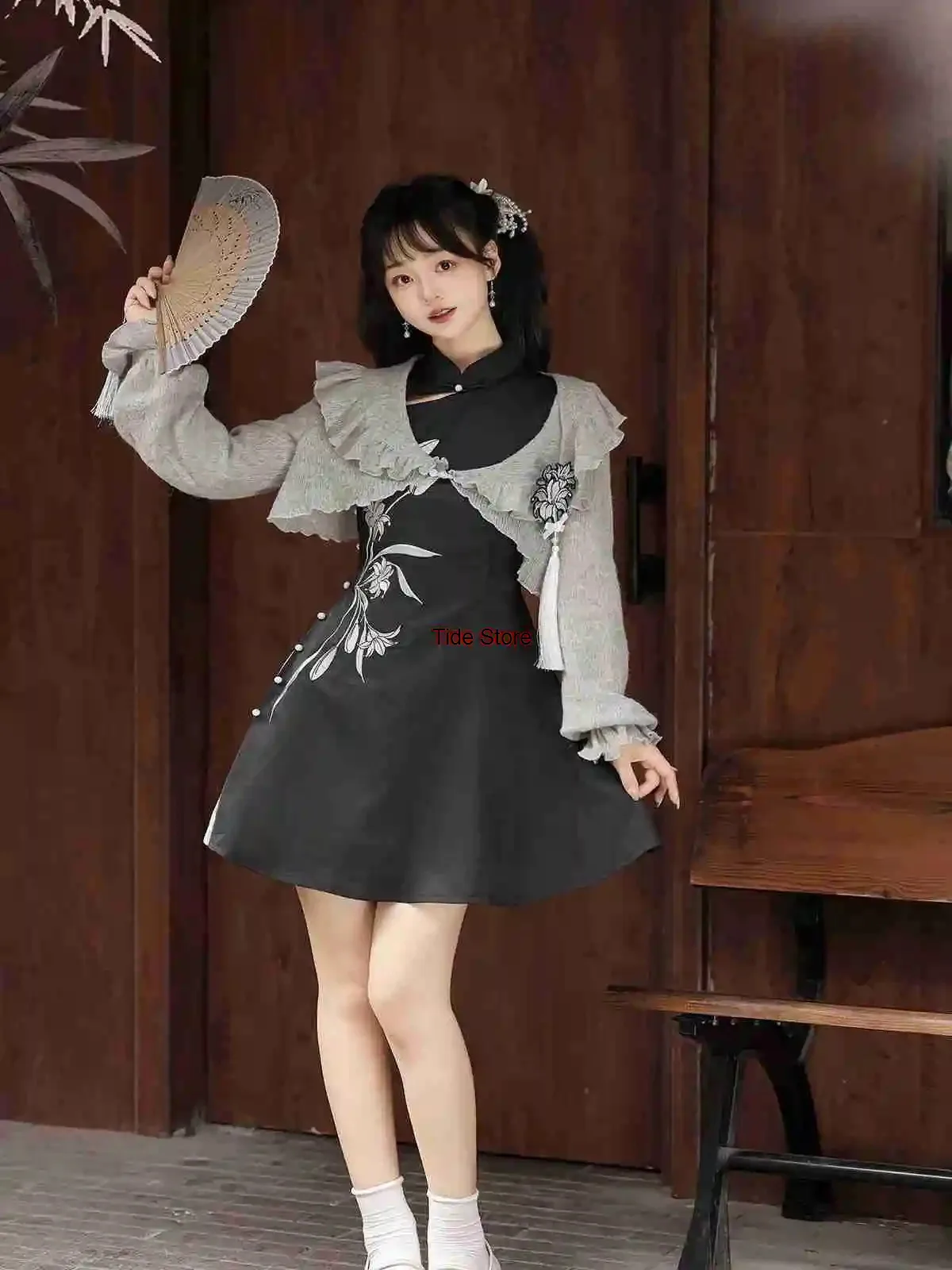 gris-lily-hanfu-femmes-ameliore-quotidien-han-elements-style-chinois-nouveau-haut-lolita-robe-ensemble-cheongsam-printemps-automne