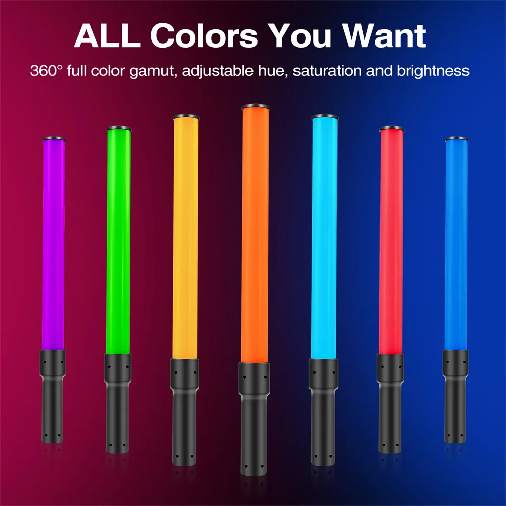 Handheld RGB Colorful Video Stick Light 50CM LED Light Wand CRI 95+ 2500K-9000K Photography Studio Lamp Photographic Lighting