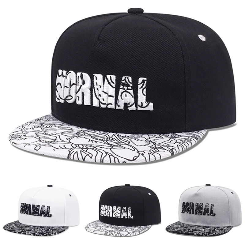 2026 New Baseball Hat NORMAL Embroidered Flat Edge Hat Daily Commuter Decoration Sunshade Hat Unisex Hip Hop Skateboarding Hat
