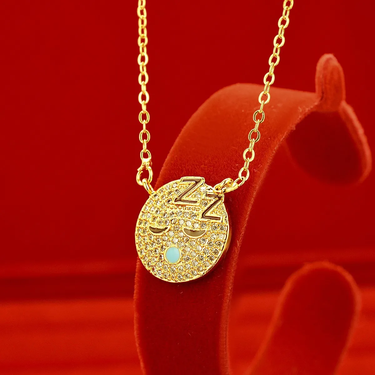 

AU999 Gold Jewelry Dream Necklace Pendant Sweet Womens Clavicle Chain 24K Pure Gold Diamond Necklace for Girlfriend Gift