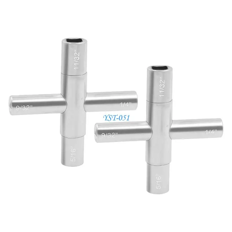 E15A Multifunctional Carbon Steel Crosses Pattern Faucet Wrench with 4 Different Size