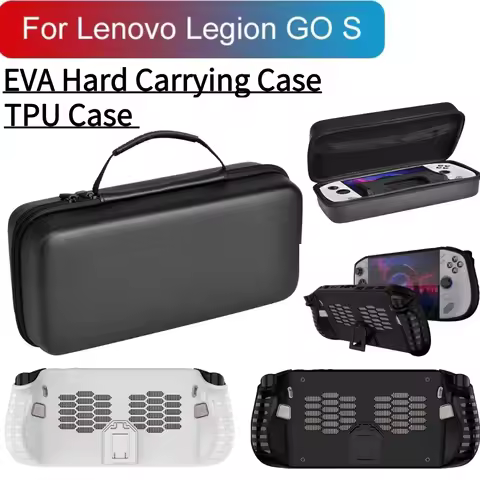EVA Hard Carrying Case Bag for Lenovo Legion Go S Handheld Shockproof Hard Shell Case Anti-Drop Protective Case with Mesh Pocket