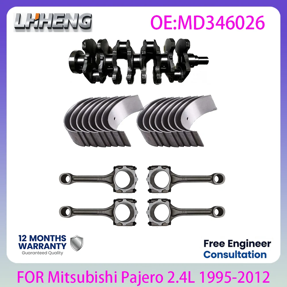 Engine Crankshaft Connecting Rod Main Bearing Set OE MD346026 For MITSUBISHI Pajero L200 Space 4G64 2.4L 2.4 L T L4 GAS 95-12