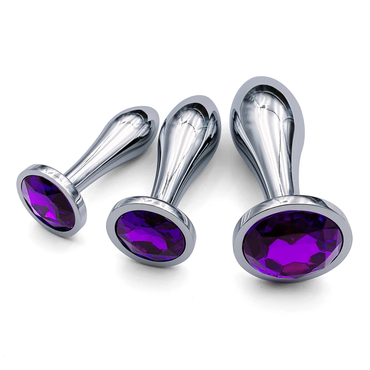 1Pcs, Metal drop anal plug three sizes, jewel base butt plug, g-point massage, sexual wellness, adult pleasure, sex toys