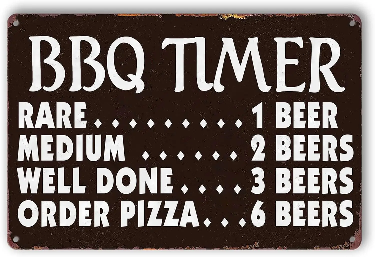 Funny Kitchen Signs Retro BBQ Timer Tin Sign Vintage Grilling Metal Signs For Outdoor Wall Decor Backyard Bar Signs Patio Barbec