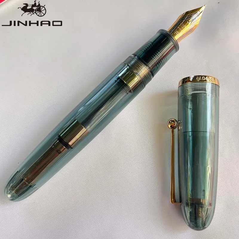 Luxus JinHao 9019 Dadao Brunnen Stift Acryl Transparent Spin Stift 40 MM Feder Schreibwaren Büro Schule Liefert Schreiben Stifte – Detail 8
