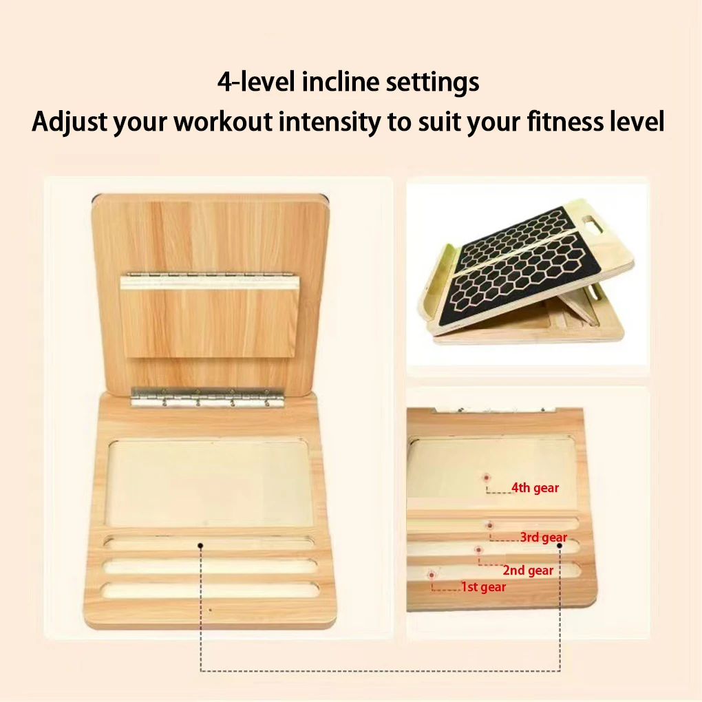 Wooden Slant Board For Calf Stretching Simple Installation Built To Last Compact And Elegant Pilates Board For Home 40*30*4.5