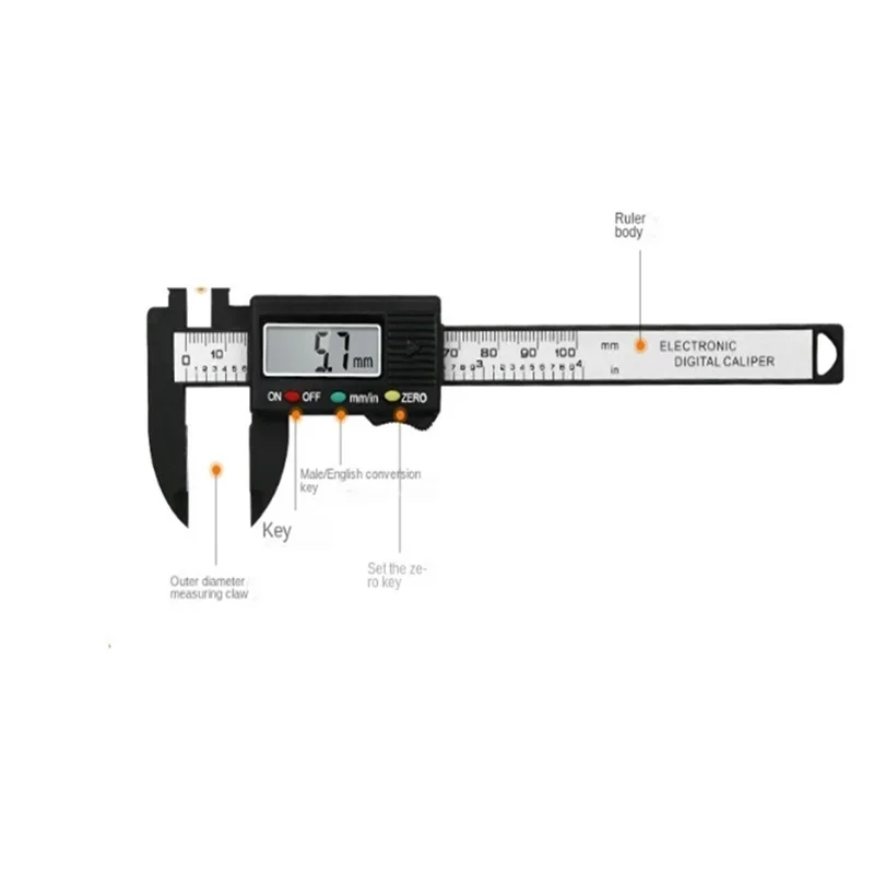 Calibrador Digital Electrónico de 150 mm y 0,1 mm, Calibrador Vernier Electrónico de 100 mm y 0,1 mm, Micrómetro, Regla Digital, Herramienta de Medición
