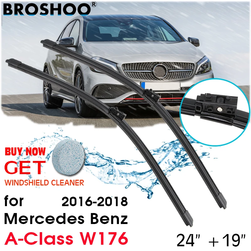 

Car Wiper Blade Front Windscreen Windshield Wipers Blades Auto Accessories For Mercedes Benz A-Class W176 24"+19" 2016-2018