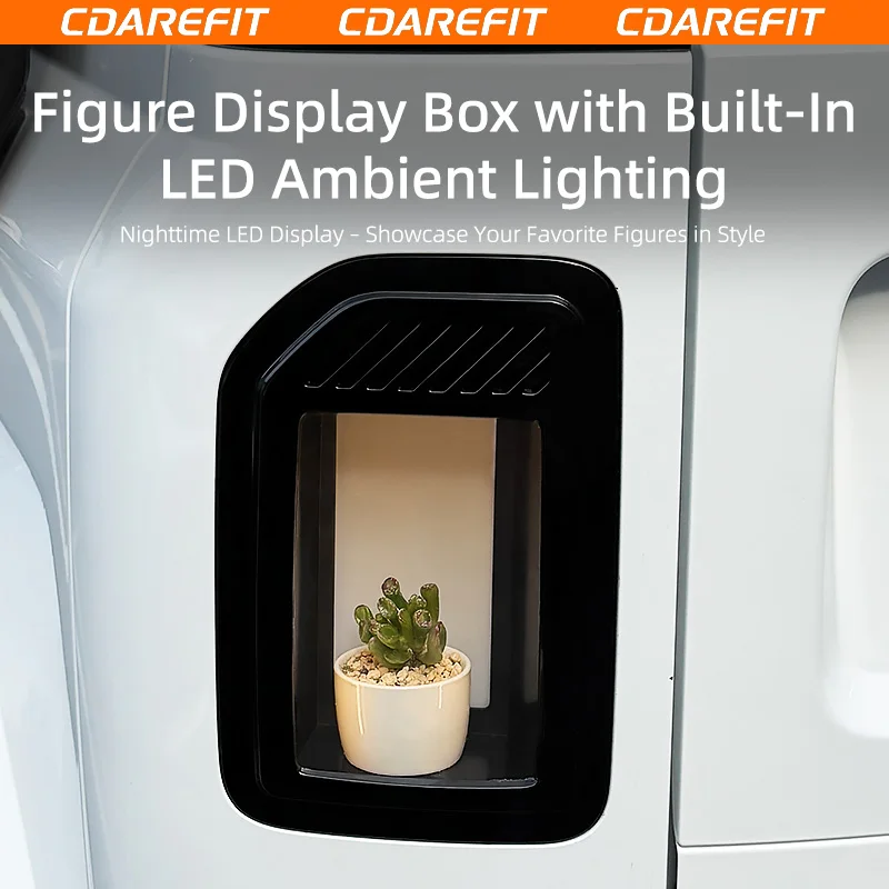 For iCAUR V23 Tailgate Extension Figure Box Transparent Display Cabinet Doll Figurine Ambient Light Special Modification