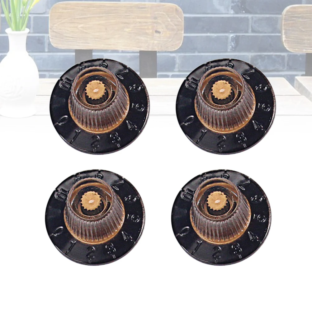 

4 Pcs High Neck Knob Head Bass Guitar Knobs Control Amplifier Effect Pedal