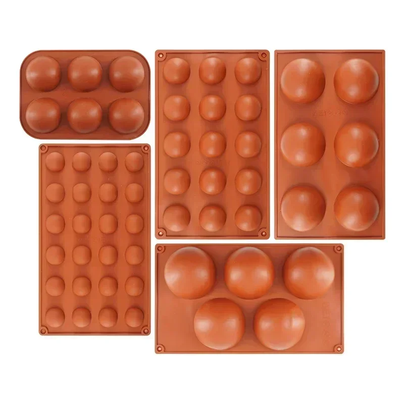 Silicone Ball Half Sphere Molds DIY 3D Baking Tools for Pudding Mousse Chocolate Cake Decoration Kitchen Baking Accessories