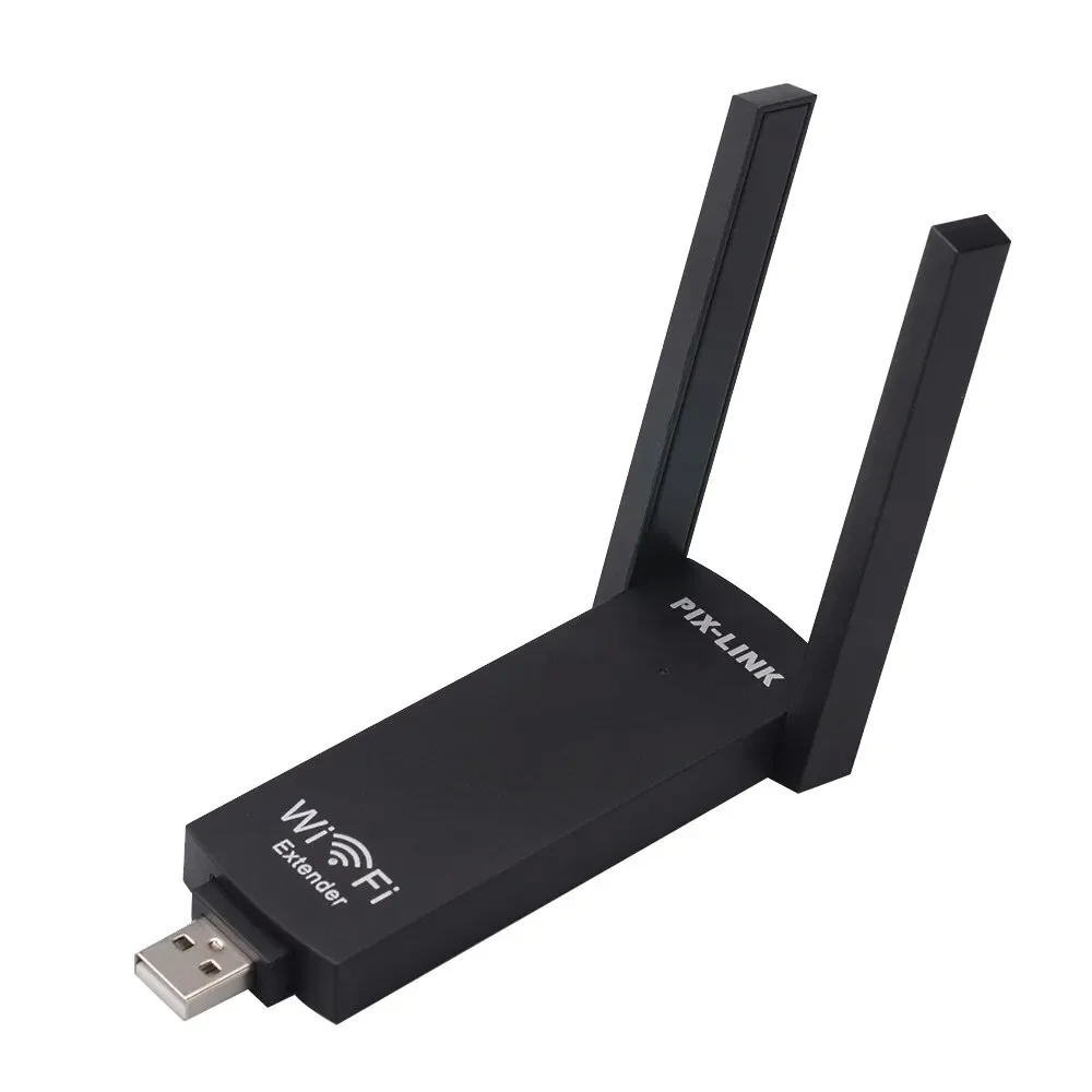 PIX-LINK UE02 Router wireless USB Ripetitore WiFi Alimentato Wi-Fi Range Extender Amplificatore di segnale 300Mbps Doppie antenne per laptop