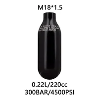 Tanque de Aire para Buceo HPA Scuba 0.22L/220CC 300BAR 4500PSI, Cilindro de Gas para Compresor M18*1.5, Estación de Agua Carbonatada, CO2, Accesorios para Acuario