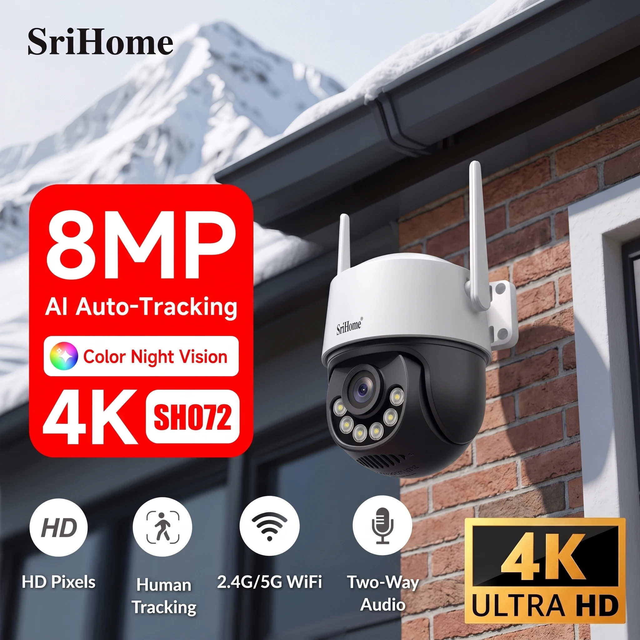 srihome-8mp-4k-wifi-ptz-camera-smart-color-night-vision-ip66-outdoor-security-360°-coverage-smart-auto-tracking-sh072