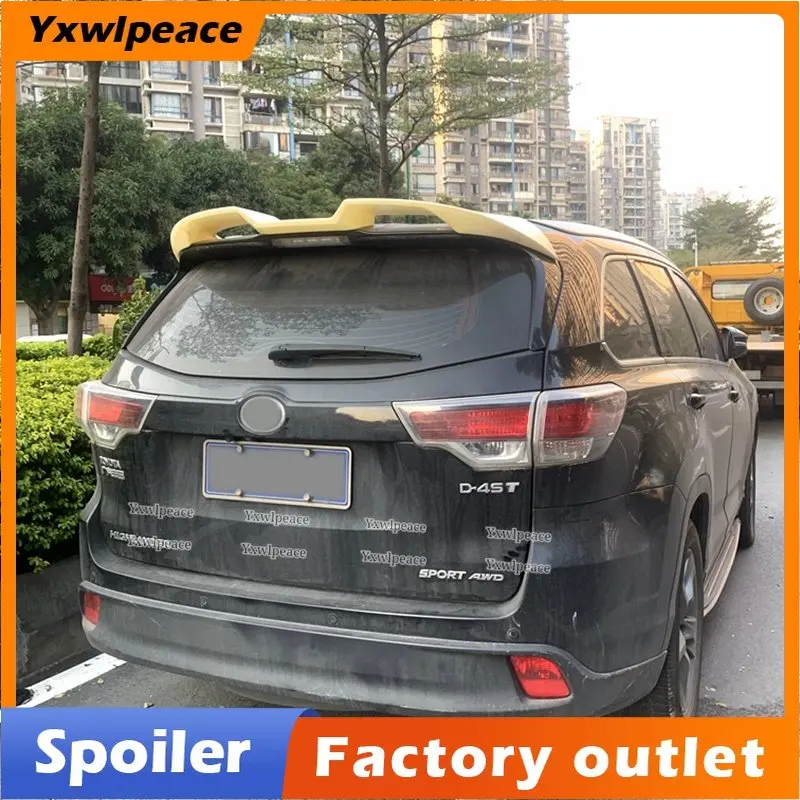 

For Toyota Highlander Spoiler 2015 2016 2017 2018 2019 2020 2021 ABS Material Primer Color Rear Roof Spoiler Car Styling