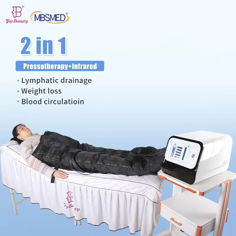 Pressoterapia Professionale Lymphatic Drainage Leg Massager Infrared  Pressotherapy Air Compression Suit for Beauty & Physio