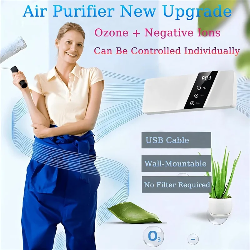

YWDZ-Air Purifiers For Home Cat Litter Deodorizer, Plug In Air Ionizer Purifiers For Home Pets Bedroom Toilet Kitchen