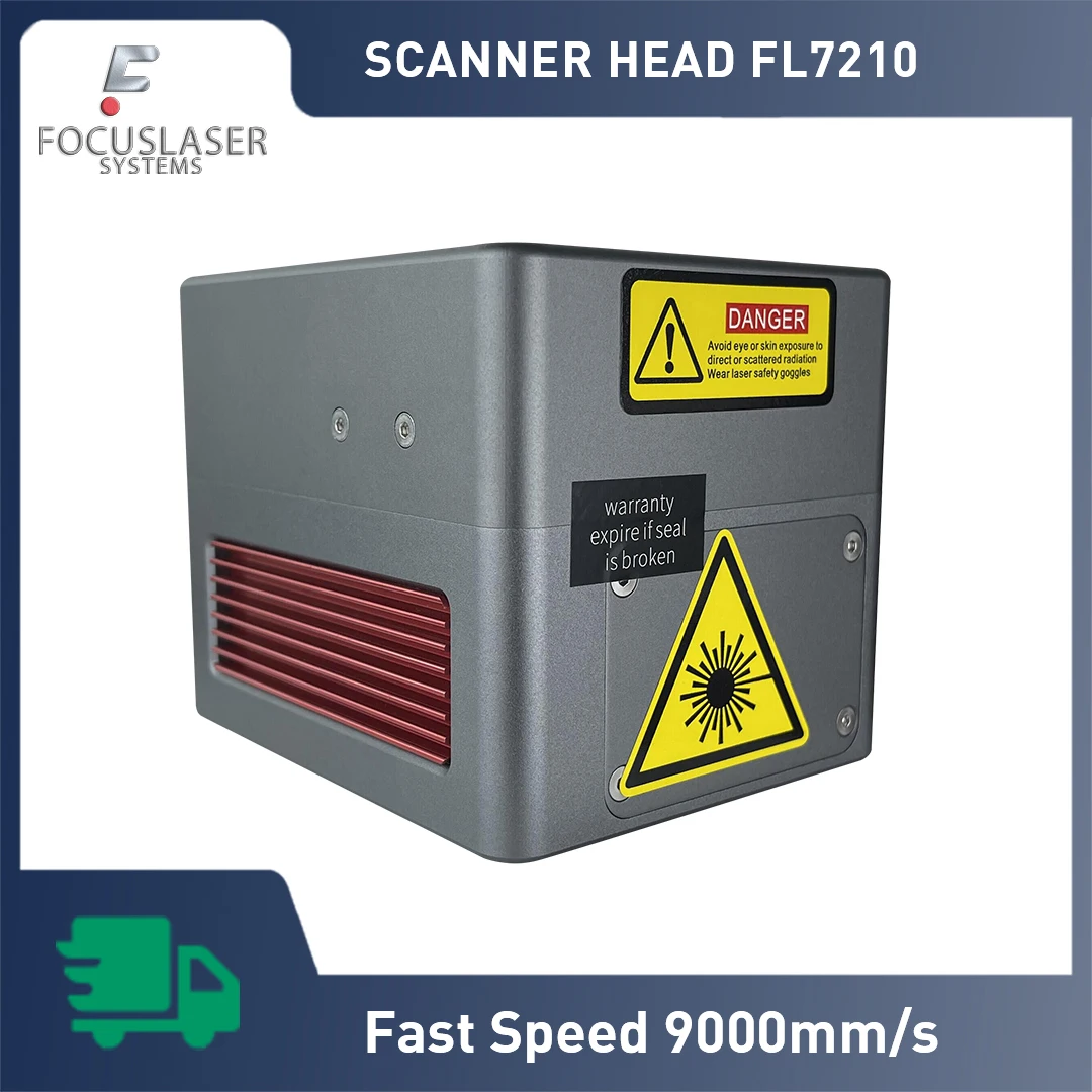 Fiber Laser Marking Machine Scanner Head 9000mm/s Fast Speed High Quality Silicon Mirror Aluminum Cover FL7210 Galvanometer