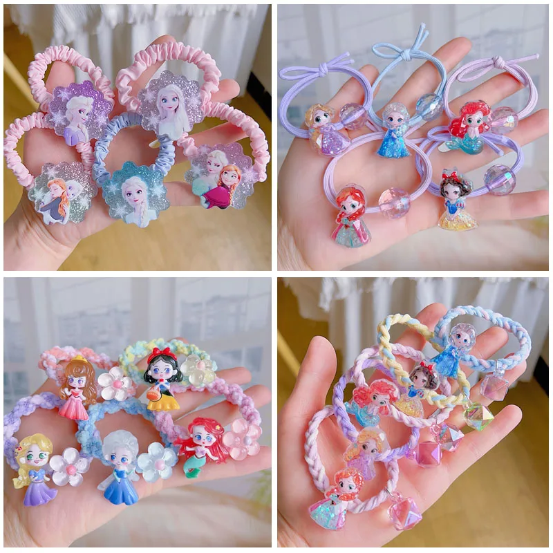 

5PCS Kawaii for HelloKitty Hair Accessories Kuromi Hair Bands Anime Hair Rope High Elastic Headband for Girls Gifts for Kids