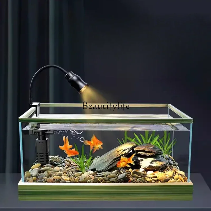 Stream Tank Living Room Small Native Fish Tank Full Set of Landscape Super Clear Glass