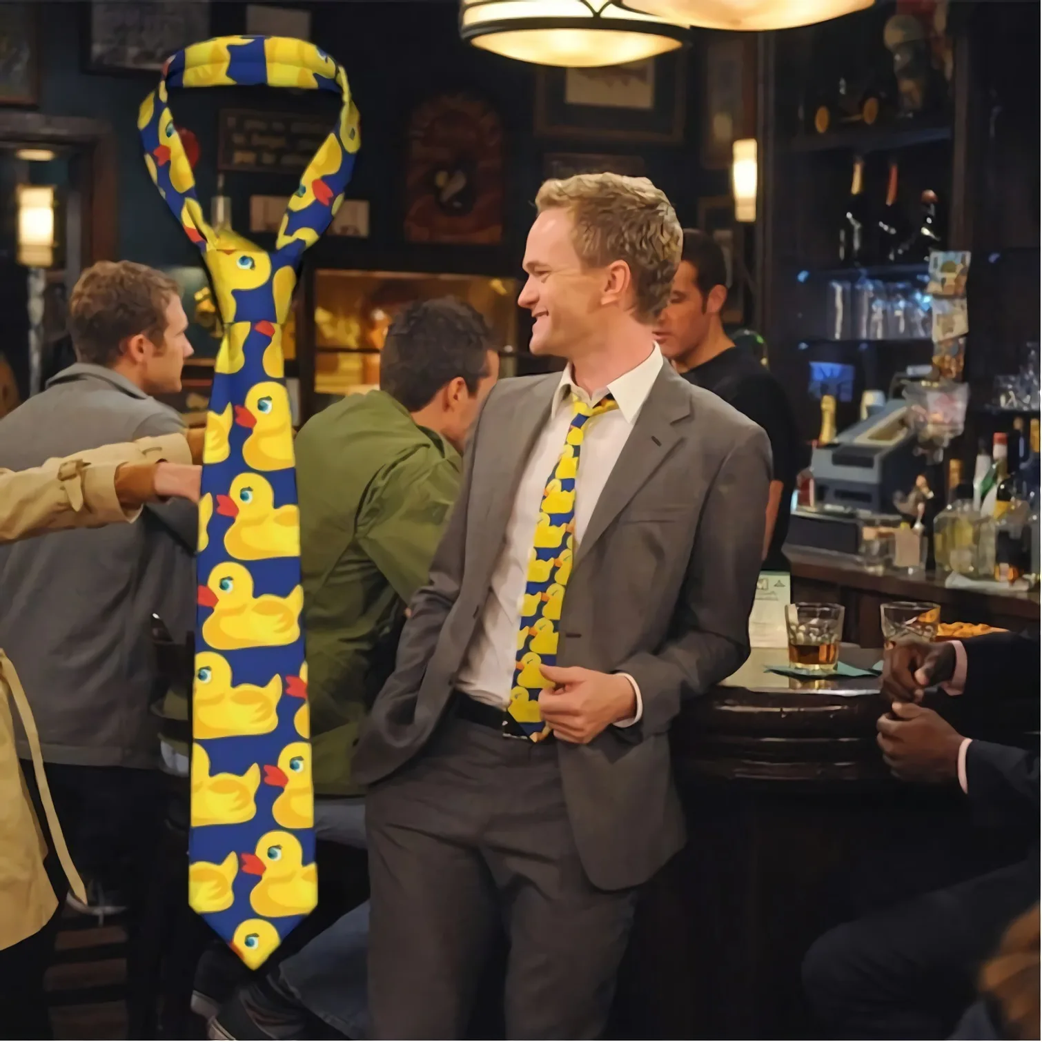 Yellow Rubber Duck HIMYM Tie Gift For Man Ducky Neck Ties Fashion How I Met Your Mother Barney Stinson Shirt Party Cravat