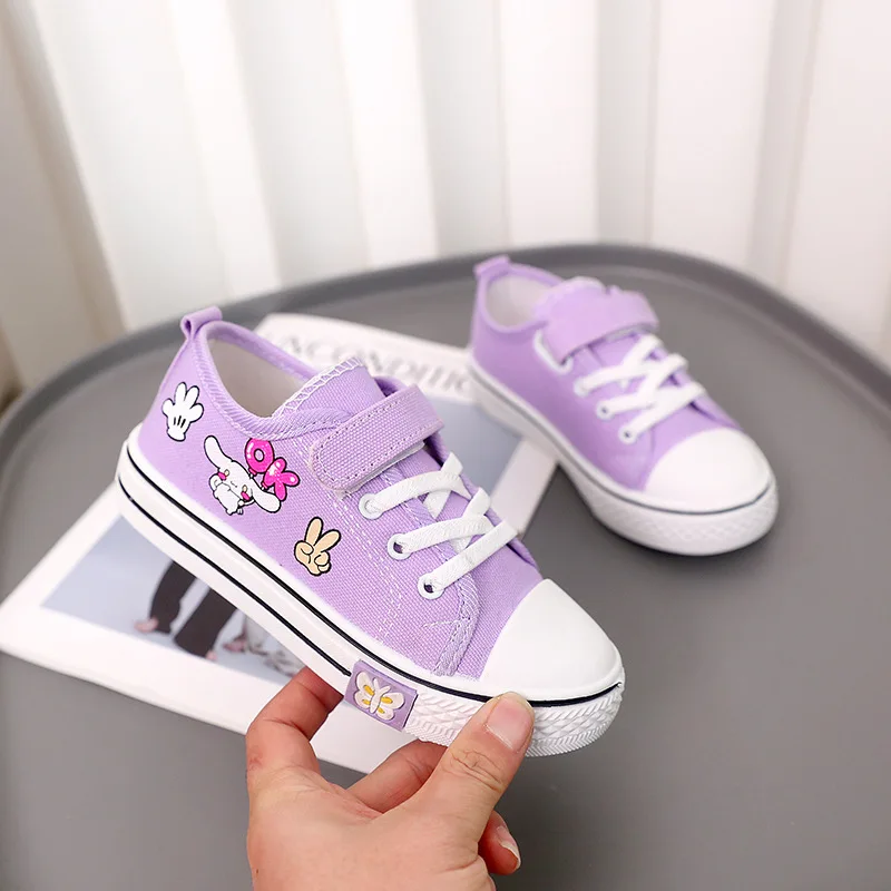 Sanrios Anime Cinnamoroll Canvas Shoe Cartoon Non Slip Ventilate Sneakers Cute Girl Low Help Soft Sole Casual Shoe Birthday Gift