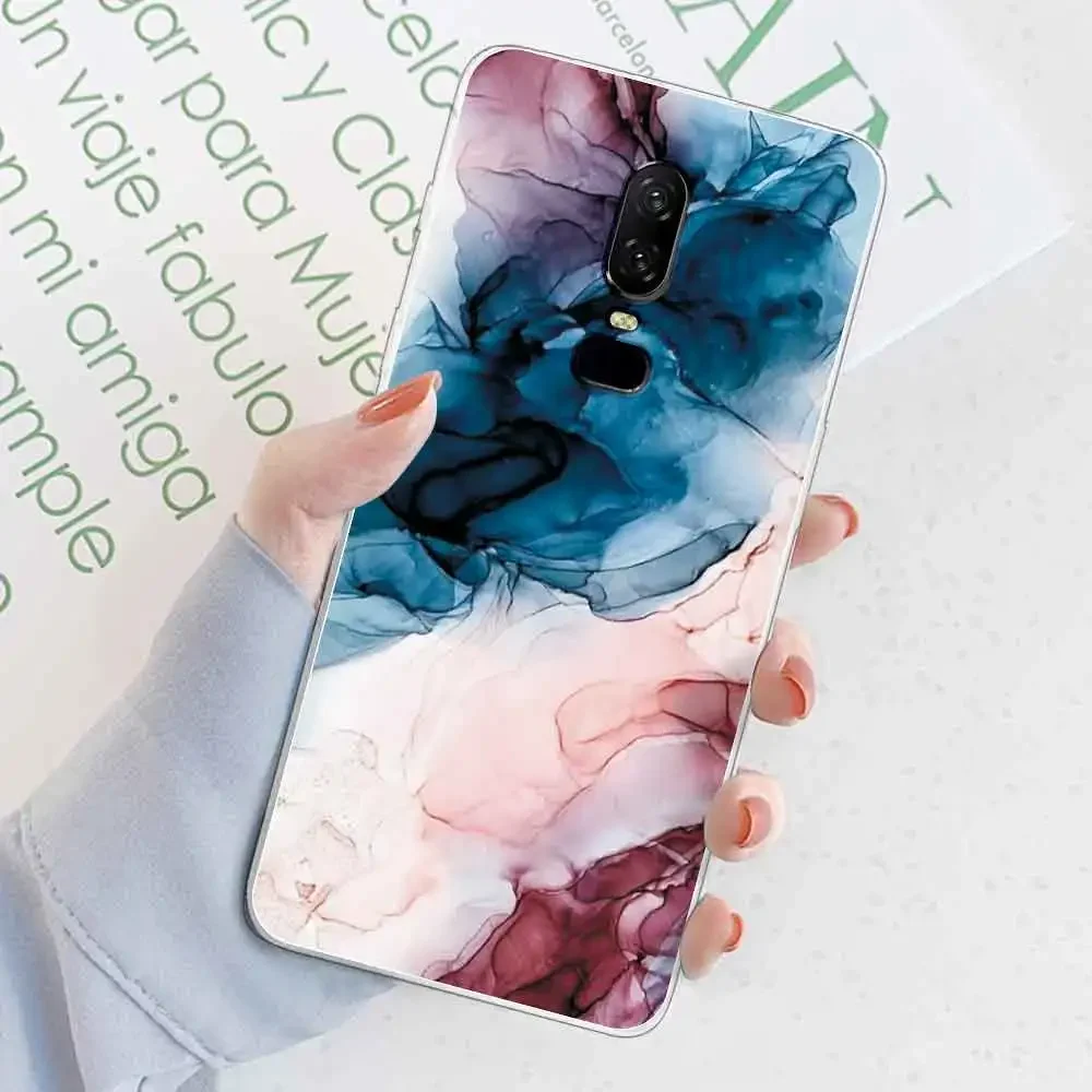 For OnePlus 6 Case Cover Marble Transparent Silicone Soft TPU For OnePlus 6T Phone Fundas Case ForOnePlus6 6T Coque Shell Bumper