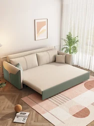 Nowoczesna minimalistyczna tkanina, lekka luksusowa sofa, składana dwufunkcyjna mała jednostka, wielofunkcyjny salon, Nordic double