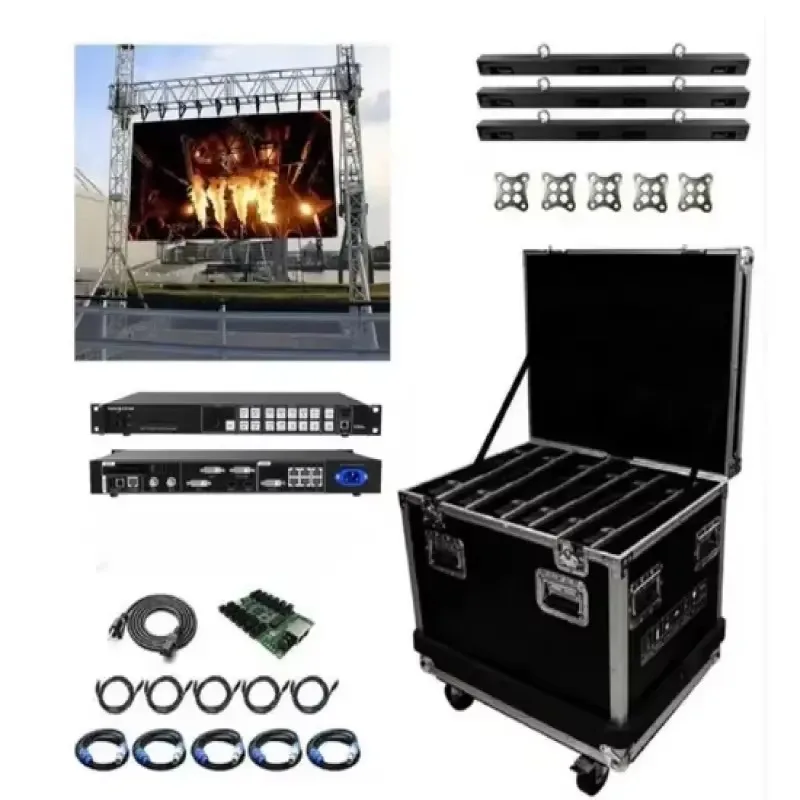 Portable P3.91 LED Display Full Color Waterproof Screen For Festival Concert Indoor Outdoor Event Advertising