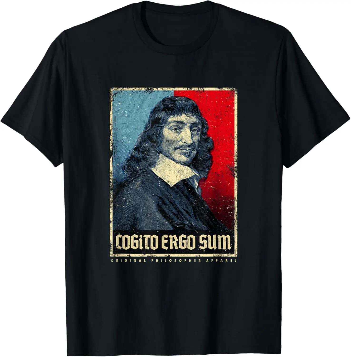 Cogito Ergo Sum René Descartes Principles Philosophy Vintage T-Shirt