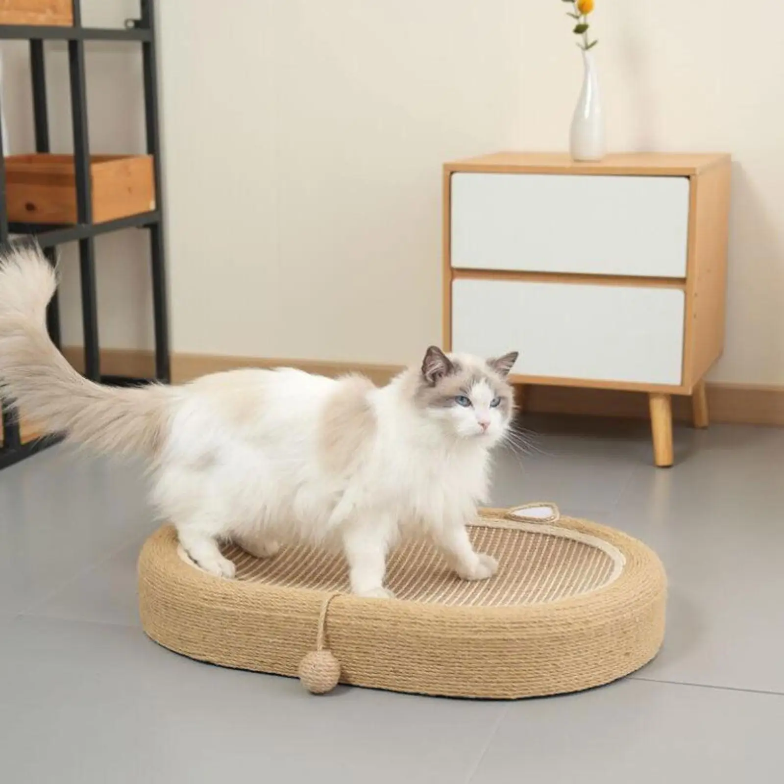 

Sisal Scratching Board Tough Furniture Protector Anti Slip Sisal Cat Scratcher Sisal Scratch Pad Cat Bed Basin Playing Sleeping