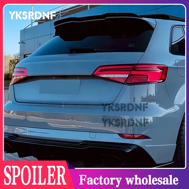 Für Audi A3 S3 S Linie 8V Fließheck 5 Türen Hohe Qualität ABS Kunststoff Hinten Dach Spoiler Stamm Flügel boot Abdeckung Zubehör 2014-2020