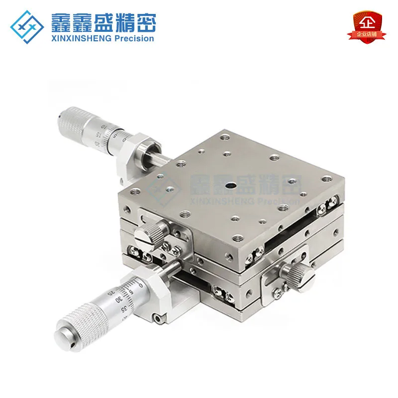 XY-Axis Displacement Stage LBY25/40/60 Stainless Steel Fine-Adjustment Compact Precision Manual Micro Slide