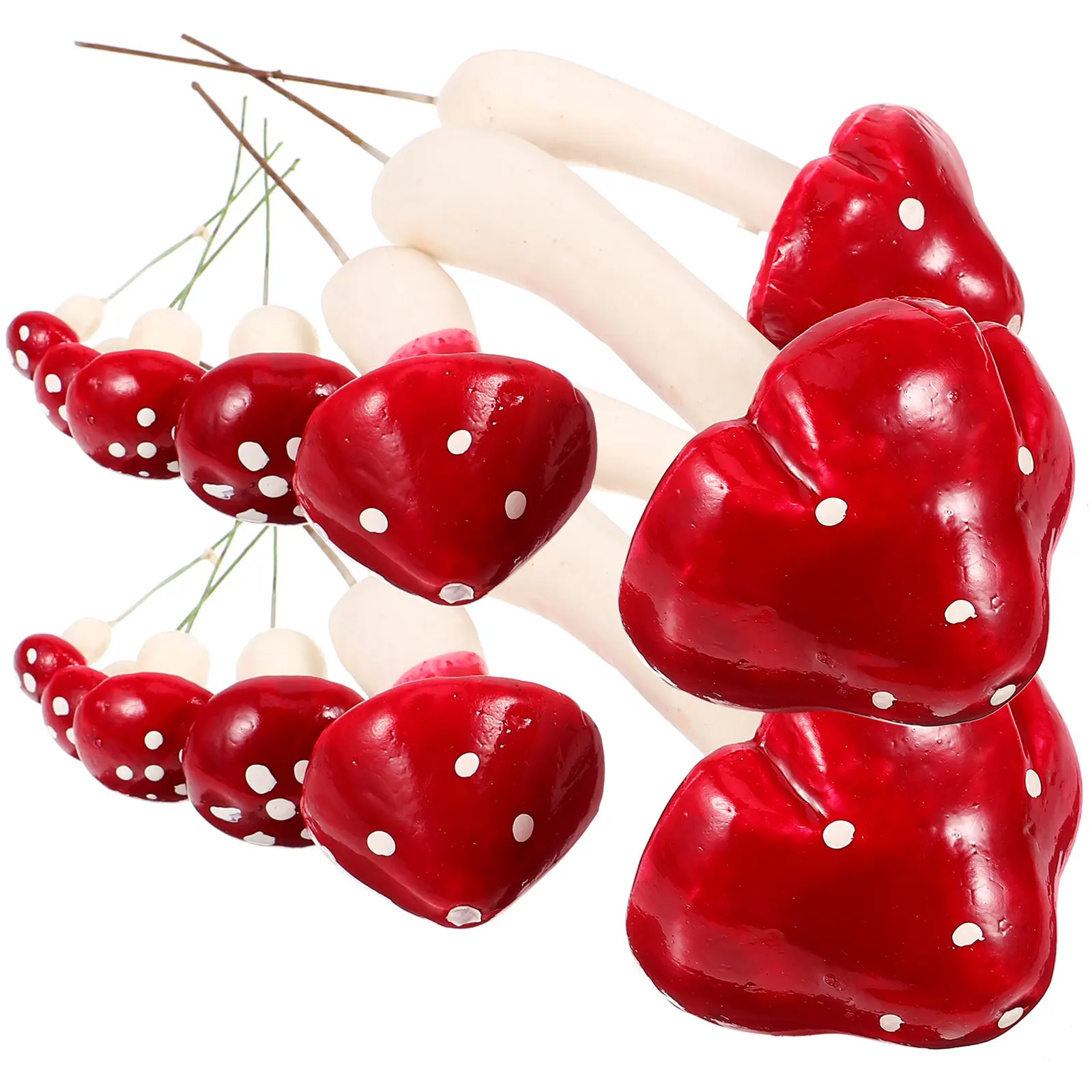 

33Pcs Miniature Foam Mushroom Collection Delicate Exquisite Workmanship Realistic False Mushrooms for DIY Crafting Micro