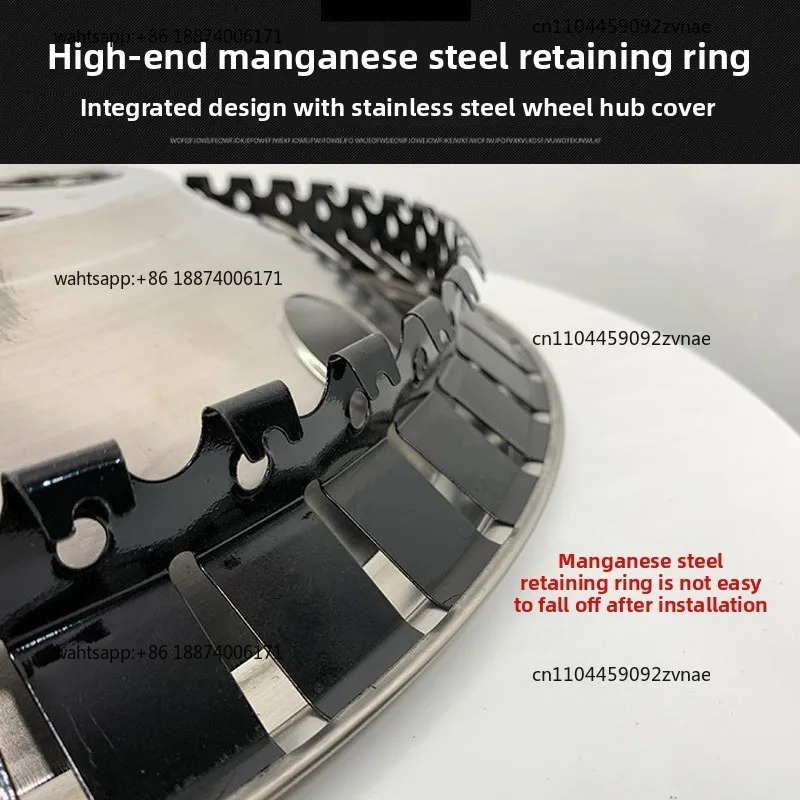 Wheel center cover modified hub cover 16 inch imported Datong v90 passenger and cargo truck stainless steel hub cover