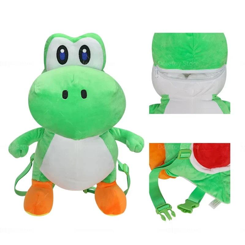 Super Mario Peluche Yoshi Cosplay sac à dos Koopa Troopa Bowser Lemmy Yoshi tortue coquille jouets en Peluche dessin animé Peluche poupées sac